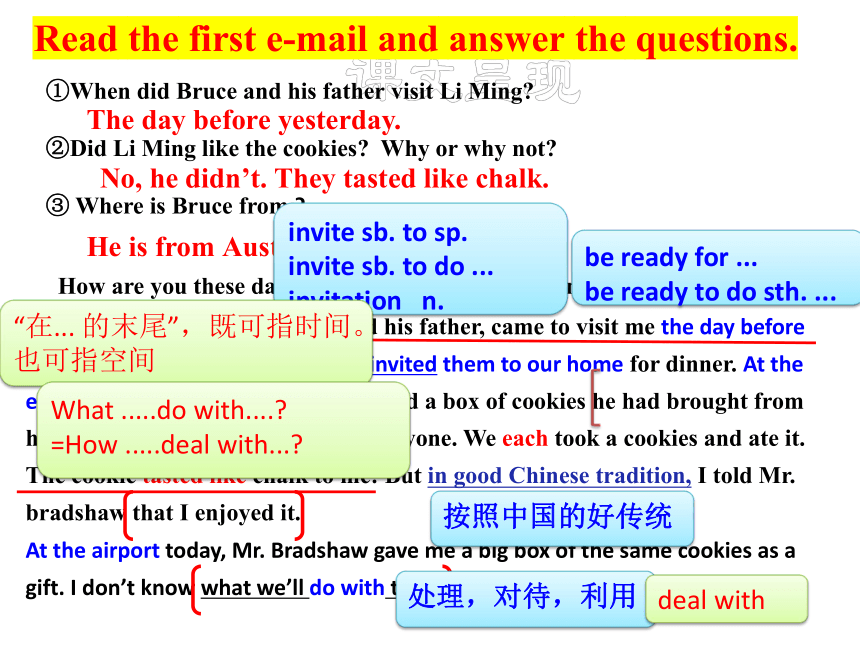 Lesson 48 Supper with the Bradshaws 课件(共16张PPT)