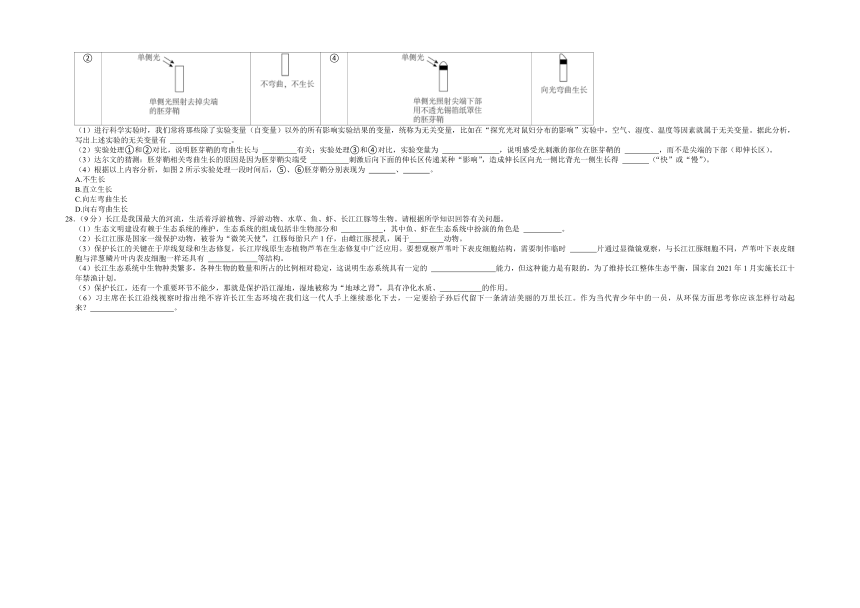 2023年湖北省黄石市中考生物调研试卷（含解析）