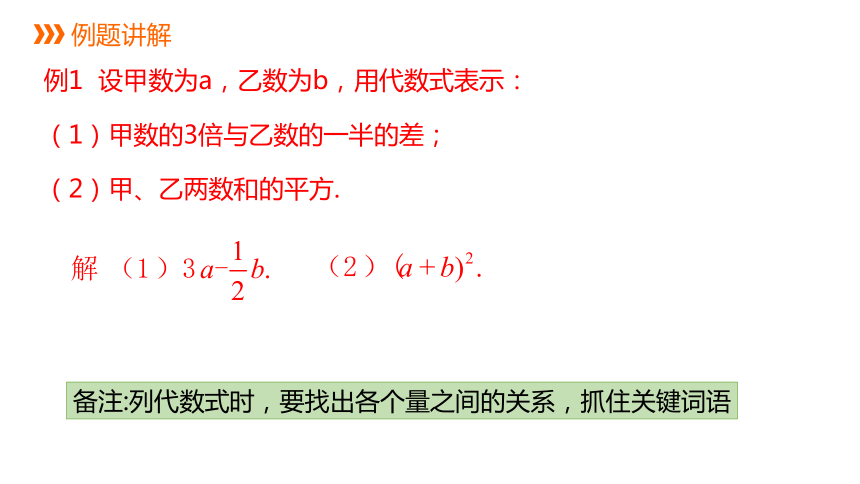 沪科版七年级上册2.1.2 代数式（第1课时）(共15张PPT)