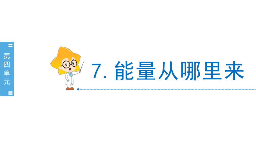 教科版（2017秋）六年级科学上册4.7能量从哪里来 课件（共19张PPT)