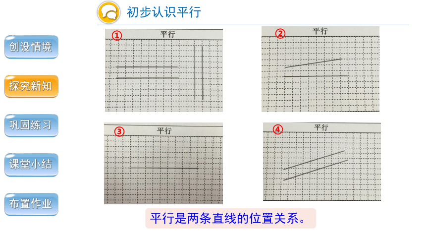 小学数学人教版四年级上第五单元第1课时认识平行与垂直精品教学课件（共25张ppt）