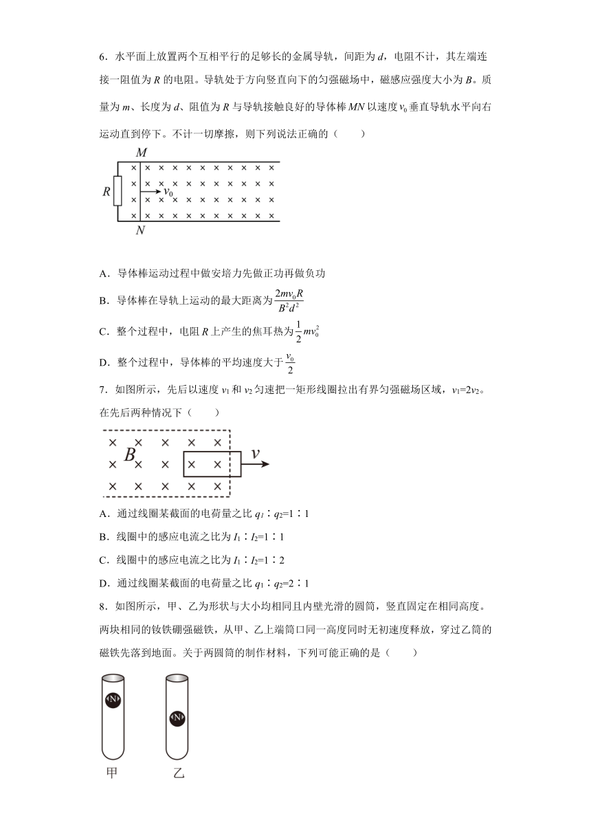 2.4电磁感应的案例分析 学科素养提升练（word解析版）