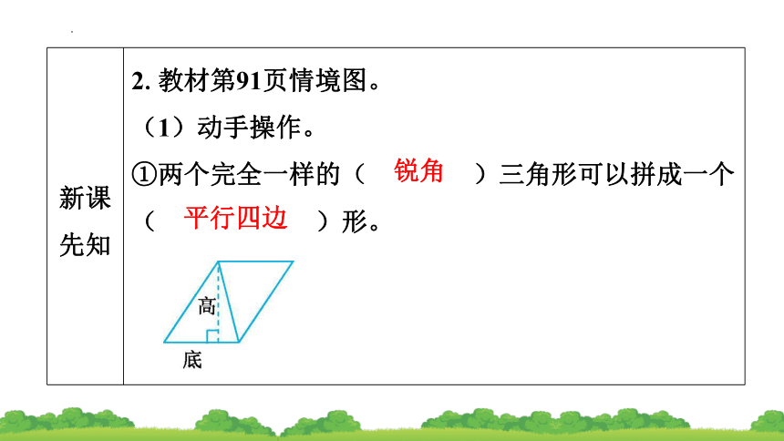 6.2三角形的面积（课件）-五年级数学上册人教版(共20张PPT)