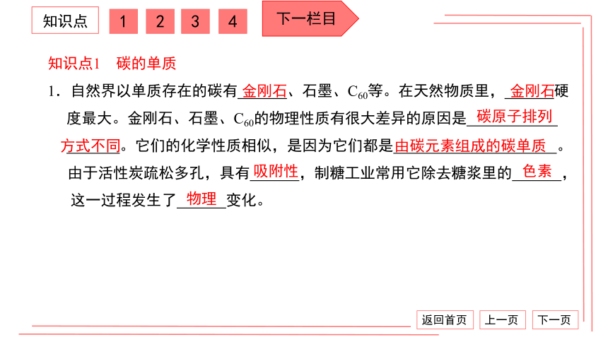 【期末复习】人教版化学九上 第六单元 碳和碳的氧化物 复习卷 习题课件