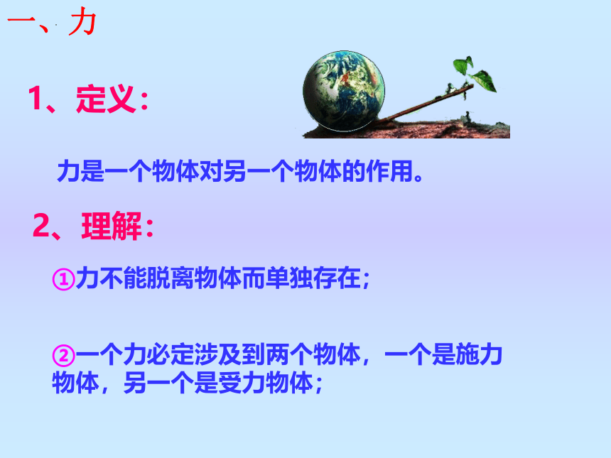 第七章第一节《力》课件2021-2022学年北师大版八年级物理下册(共21张PPT)