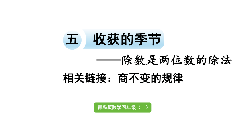 青岛版六三制四年级上册五 相关链接：商不变的规律课件（25张PPT)