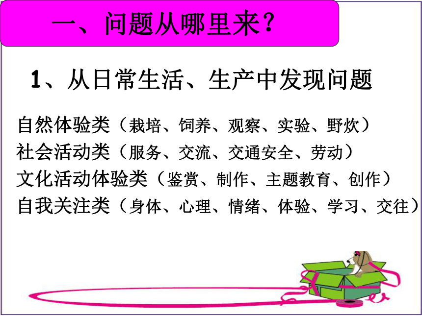 通用版高一综合实践 如何确定研究课题 课件（22ppt）