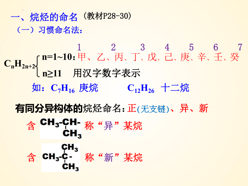化学人教版（2019）选择性必修3 2.1.2 有机物的命名（共52张ppt）