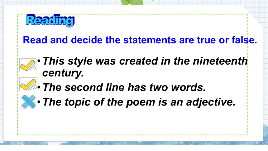 Unit 4 Stories and poems.Lesson 20 Say It in Five课件(25张PPT)