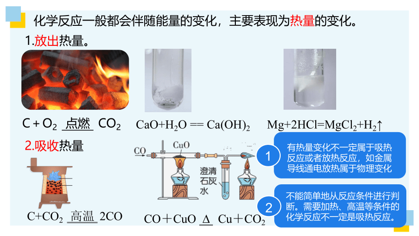 7.1 化学反应中的能量变化 化石燃料的利用-2022-2023学年九年级化学上册同步精品课件（28页）（人教版）