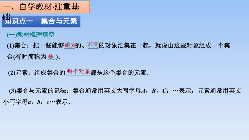 人教B版（2019）高中数学必修第一册  【整合精品课件】1.1.1《集合及其表示方法---第一课时集合的含义》(共25张PPT)