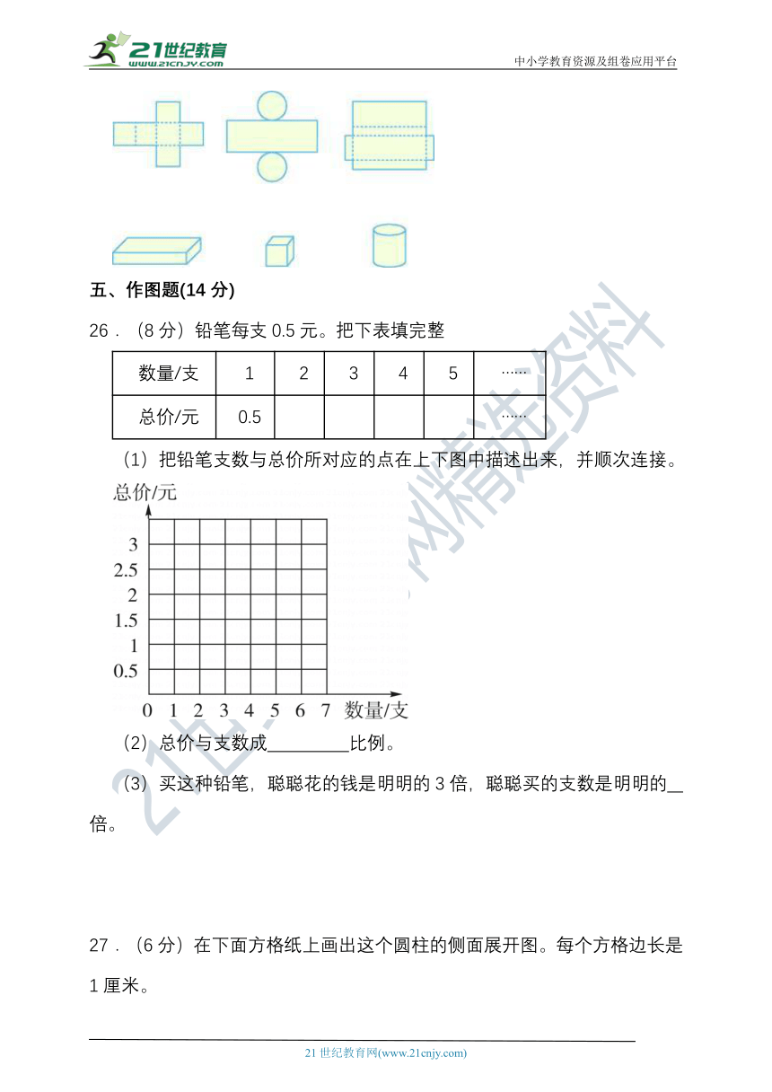 2022-2023学年度第二学期北京版六年级数学期末检测（含答案）