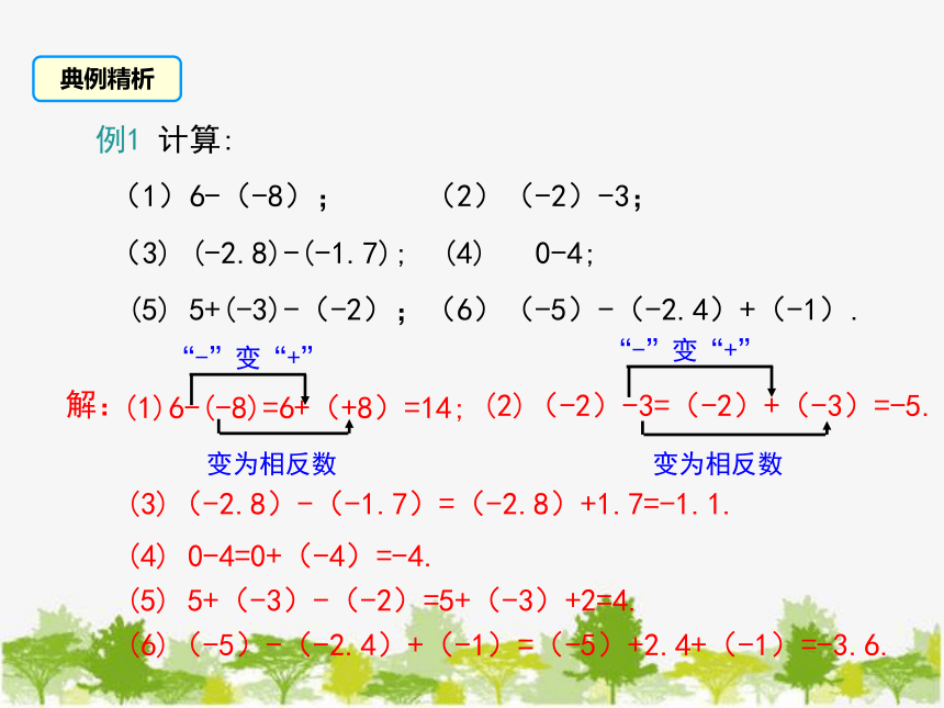 冀教版数学七年级上册 1.6 有理数的减法课件(共17张PPT)