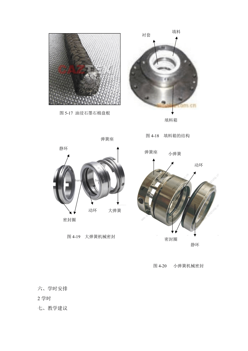 《化工设备基础》（高教版）4.5 轴封装置 同步教案