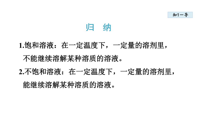 7.2.1 饱和溶液与不饱和溶液   课件  粤教版九年级下册化学  (共18张PPT)