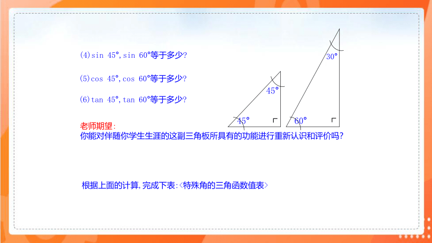 1.230°，45°，60°角的三角函数值   课件（共22张PPT）