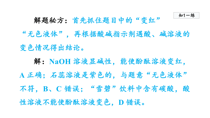 10.1.1 酸碱与酸碱指示剂作用  课件   人教版九年级下册化学   (共23张PPT)