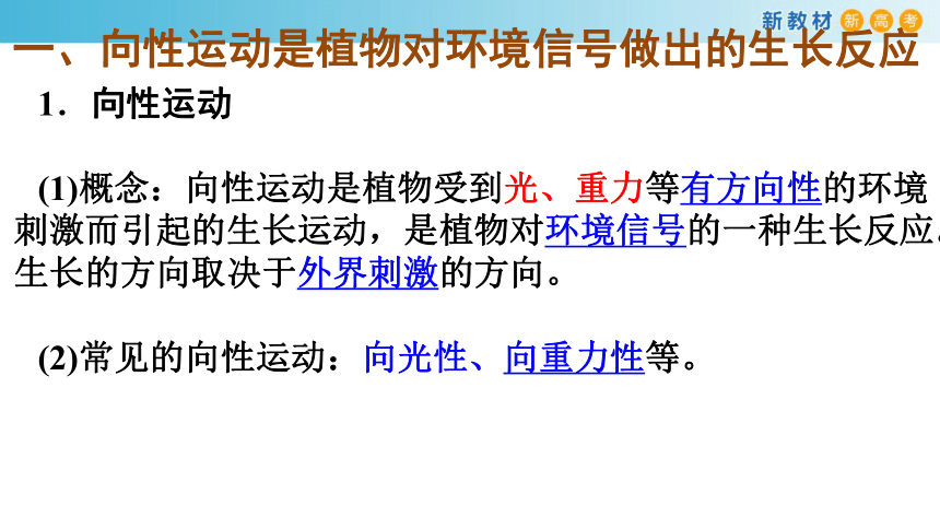 高中生物浙科版（2019）选择性必修1-5.3植物对多种环境信号做出反应课件（共28张ppt)