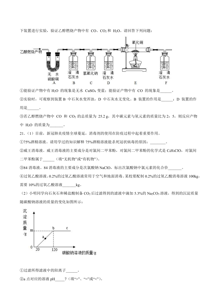 10.1食物中的营养物质-2021-2022学年九年级化学鲁教版下册（word版 含解析）