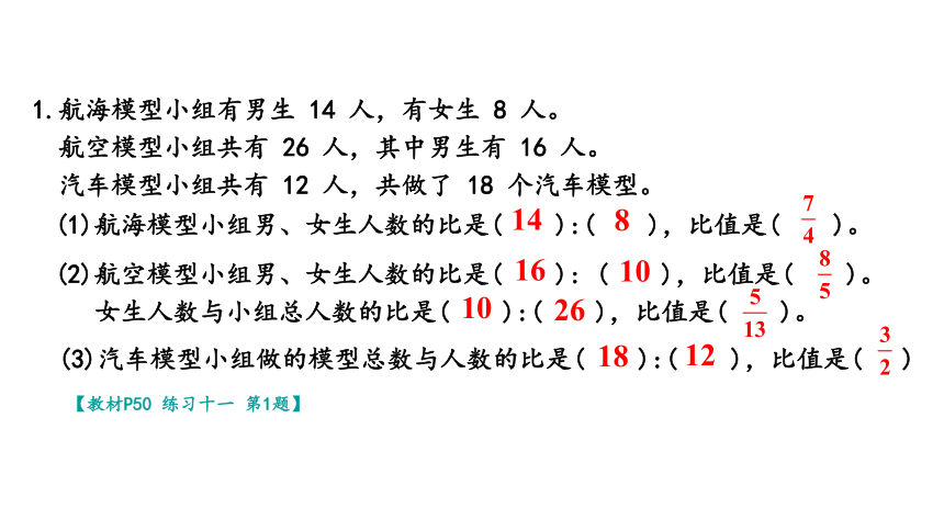（2022秋季新教材）人教版 六年级数学上册练习十一课件（15张PPT)