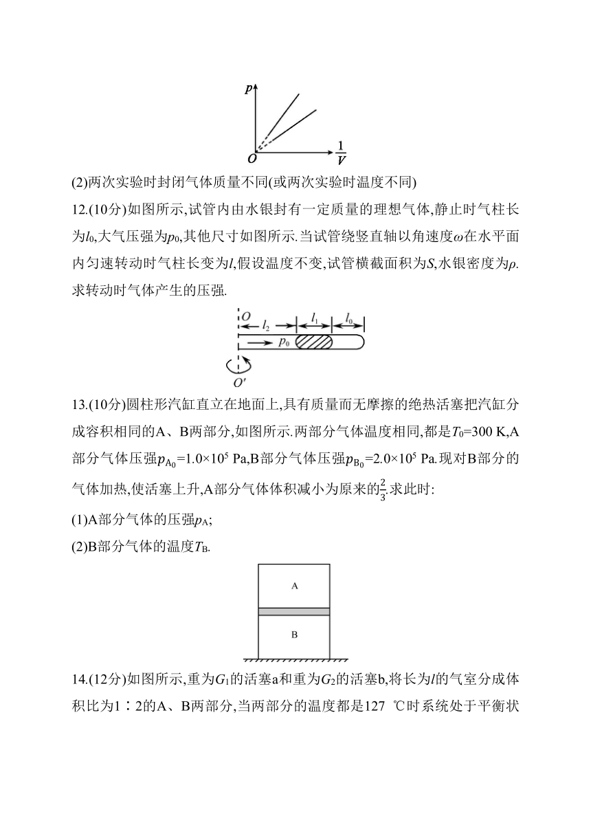 第二章  气体、固体和液体 单元检测（A）-高二下学期物理人教版（2019）选择性必修第三册（word版含答案）