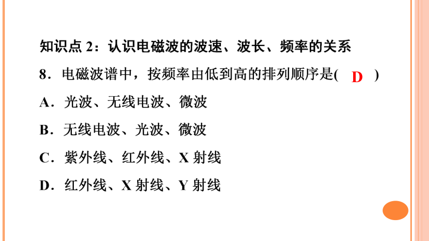 19.1　最快的“信使”   习题课件  2021--2022学年沪粤版九年级物理(共24张PPT)