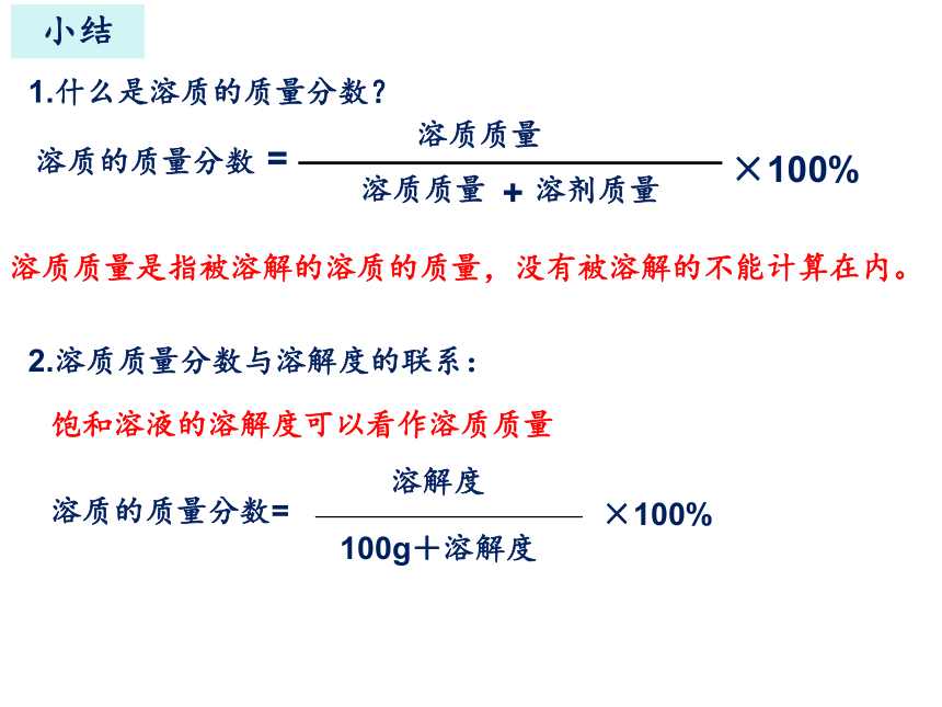 第九单元 课题3 溶液的浓度-【优质课件22页】2022-2023学年九年级化学下册同步精品课件（人教版）