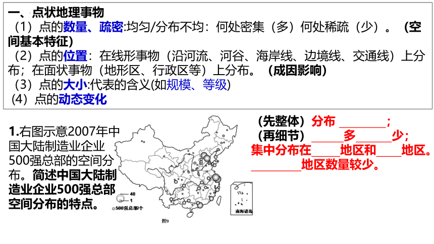 2023届高考地理三轮冲刺复习课件  非选择题解题1 地理分布特征的描述（20张）