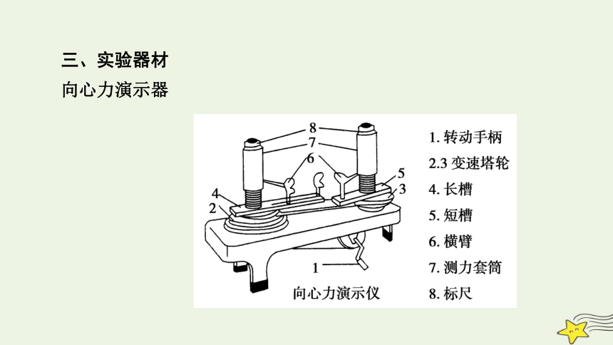 新高考2023版高考物理一轮总复习第4章实验6探究向心力大小与半径角速度质量的关系课件(共42张PPT)