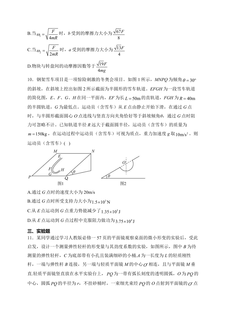 河北省衡水市部分高中2024届高三下学期一模物理试卷(含答案)