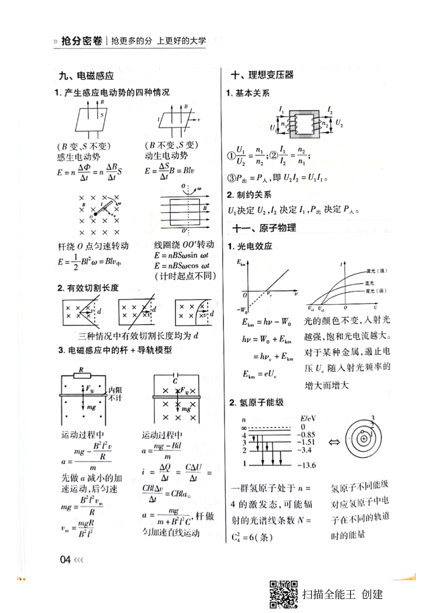 高考理科综合抢分秘籍