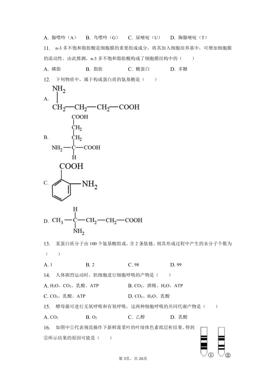 2022-2023学年湖南省株洲市炎陵县高一（下）期中生物试卷（有解析）