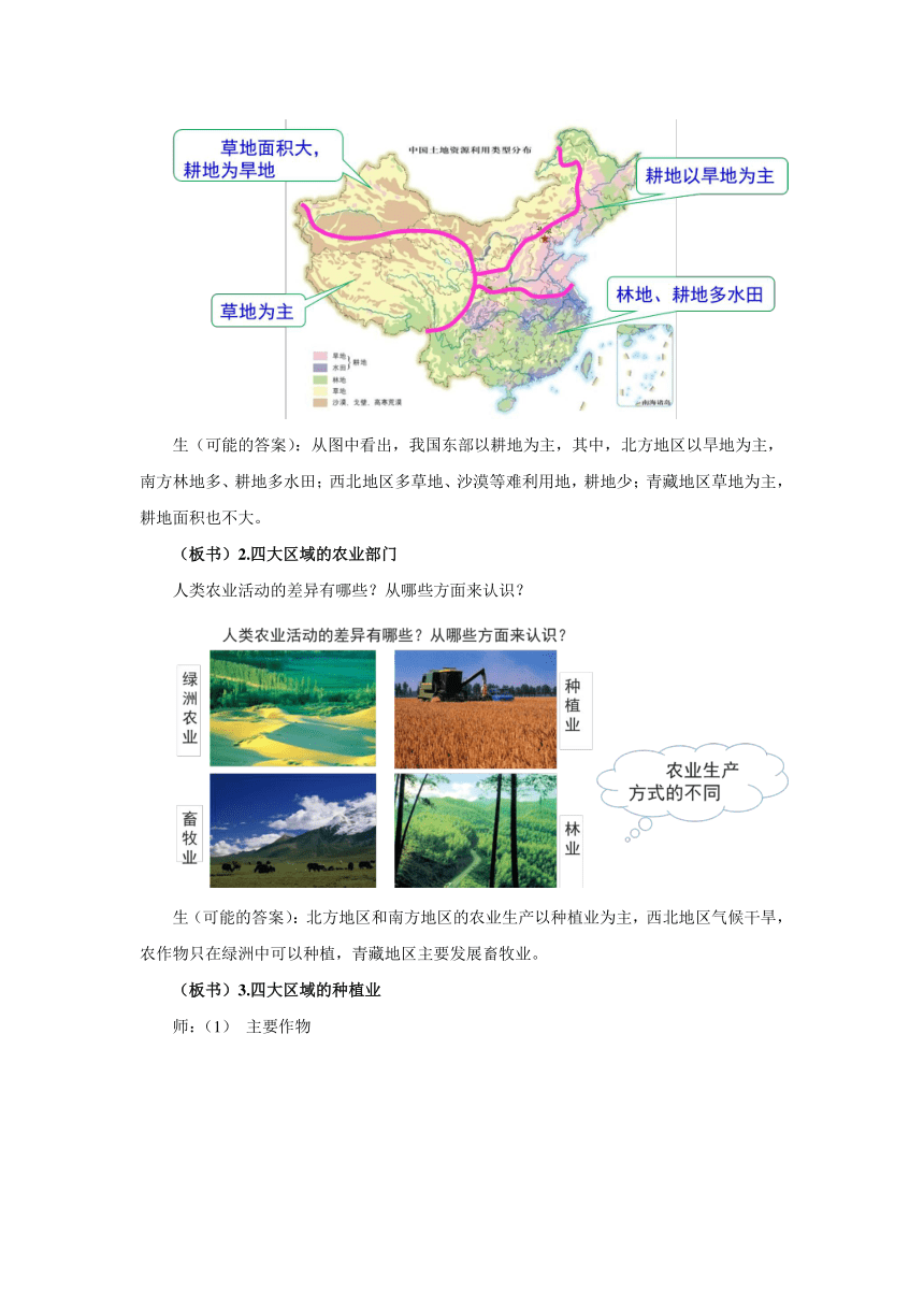 6.2四大区域自然环境对生产和生活的影响 优秀教案  七年级地理下册中图版