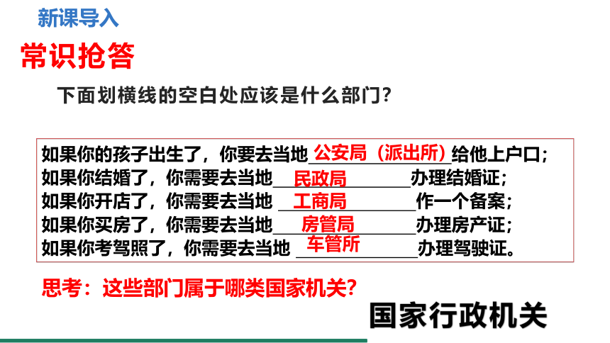 6.3 国家行政机关 课件（共19张PPT）+内嵌视频 统编版道德与法治八年级下册