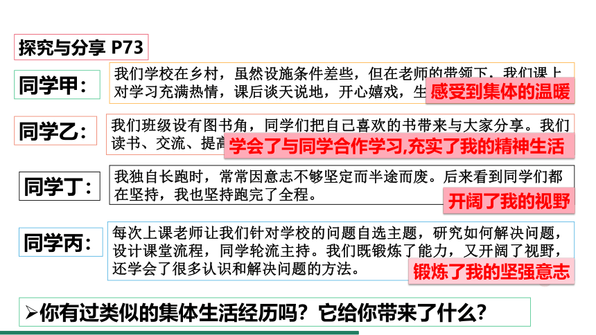 （核心素养目标）8.1 憧憬美好集体 课件（共19张PPT） 统编版道德与法治七年级下册