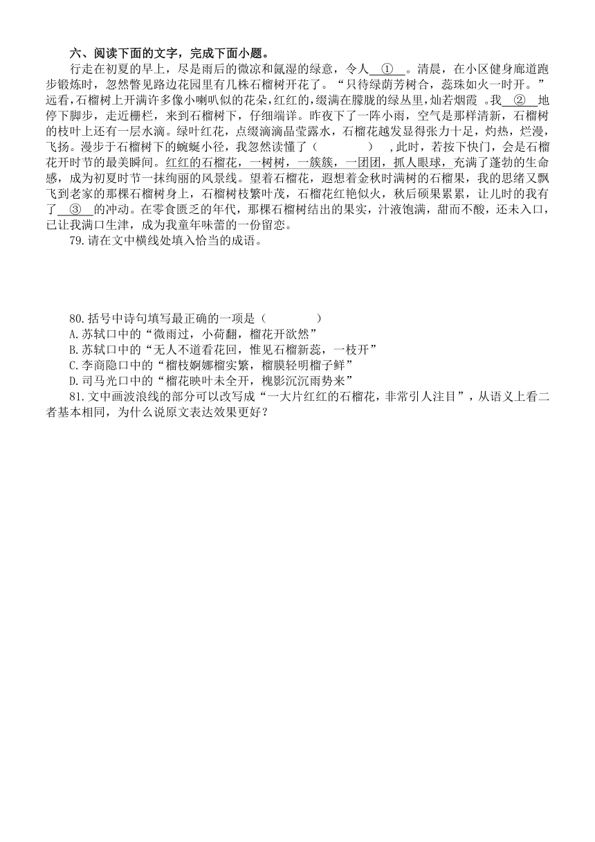 2024届高考复习语言表达运用新题型系列练习（含答案）