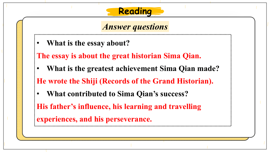 牛津译林版（2019）选择性必修第三册Unit 3 Back to the past  Grammar and Usage & Integrated Skills 课件(共45张PPT)