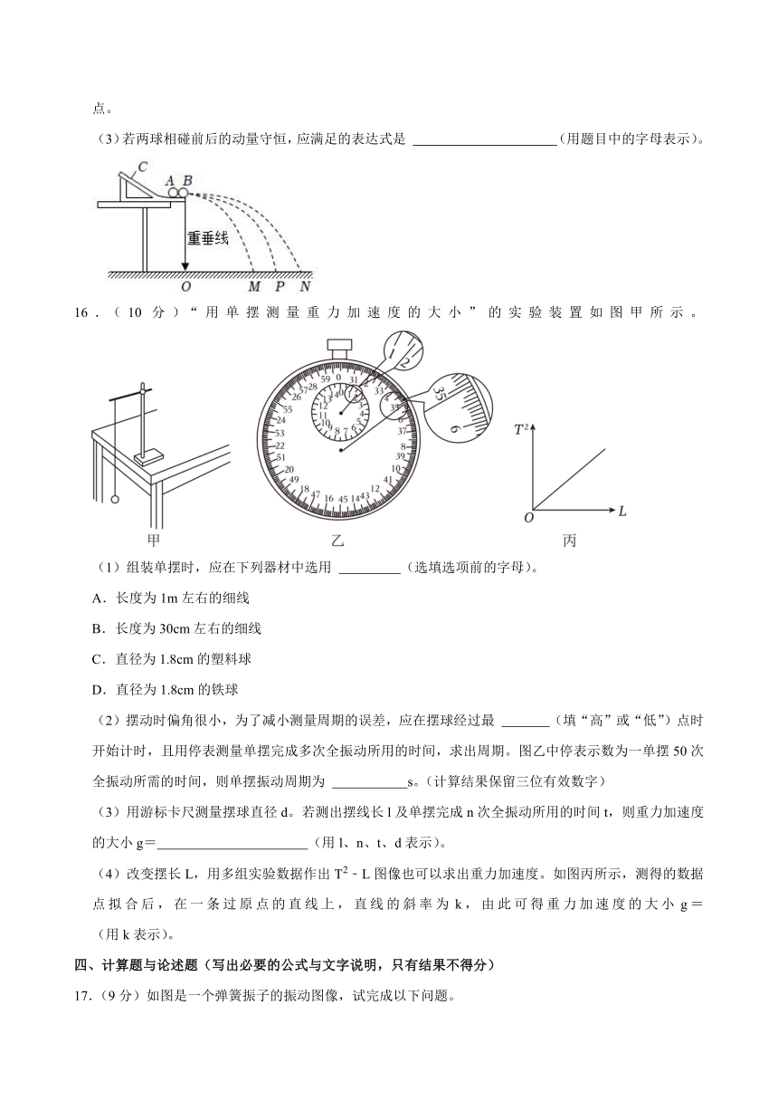 北京市第六十六中学2023-2024学年高二下学期4月期中考试物理试题（含解析）