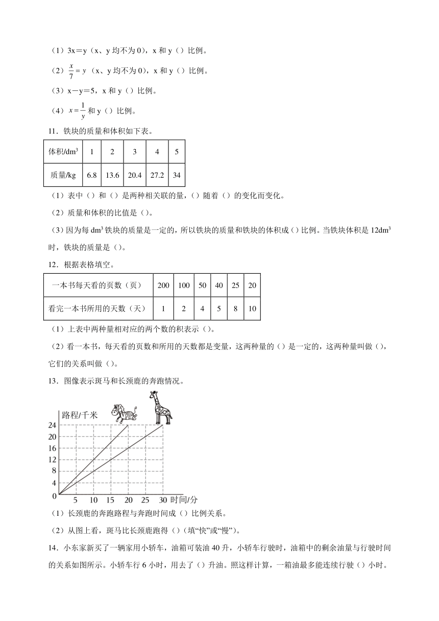 热点08 正反比例关系的判断-2024年小升初数学复习热点题型专项训练（通用版）（含解析）