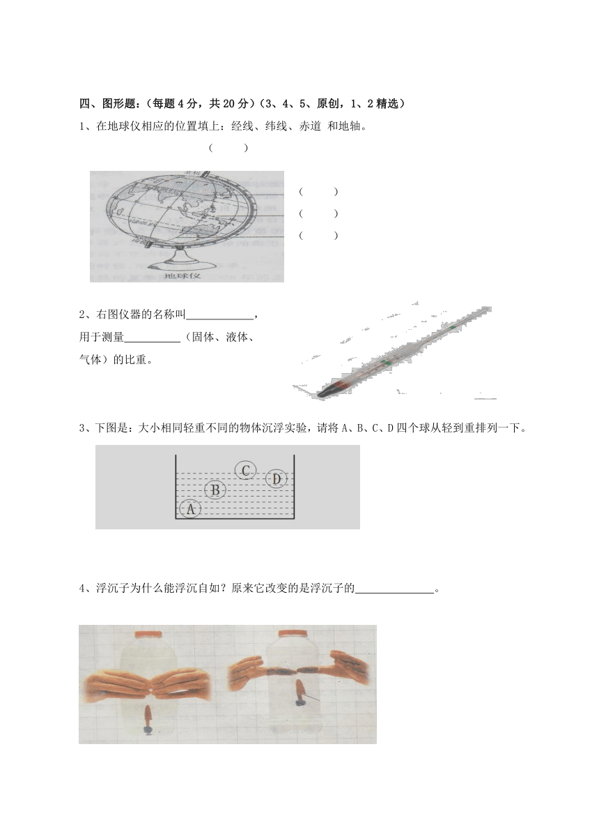 五年级下册科学试题-第二学期期末教学质量检测（含答案）教科版