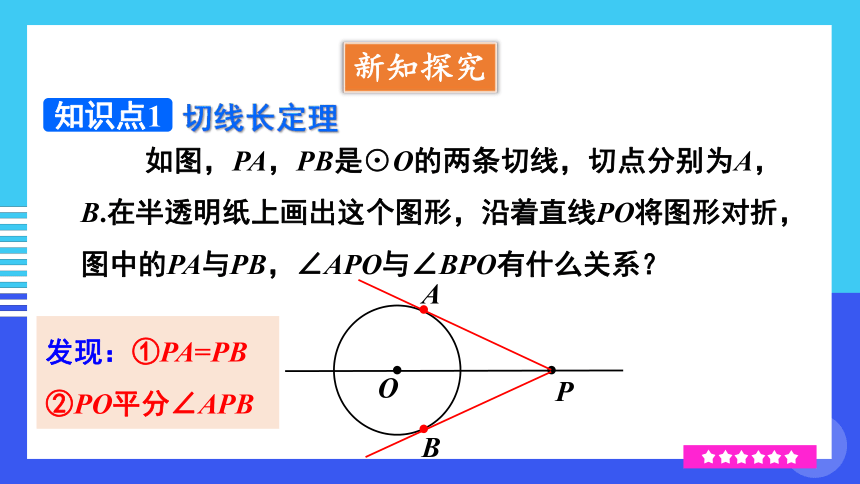 人教版数学九年级上册24.2.3 切线长定理 课件(共26张PPT)