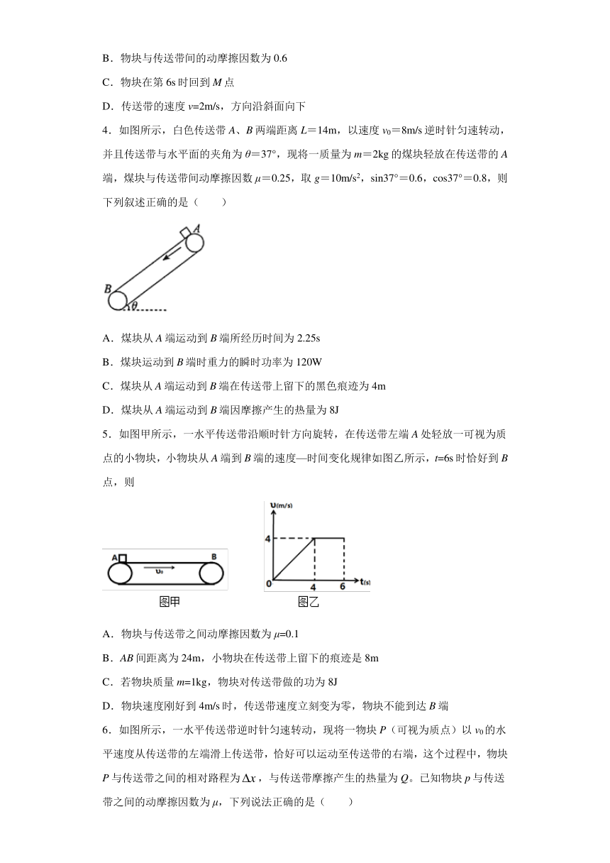 高中物理人教新课标版必修1： 牛顿运动定律应用之传送带模型 针对训练（含解析）