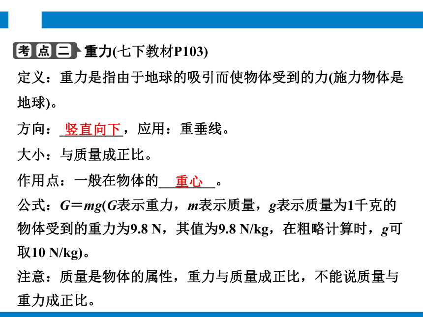 2024浙江省中考科学复习第15讲   力   牛顿第一定律（课件 34张PPT）