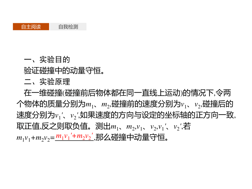 第一章　4　实验验证动量守恒定律—2020-2021【新教材】人教版（2019）高中物理选修第一册课件(共24张PPT)