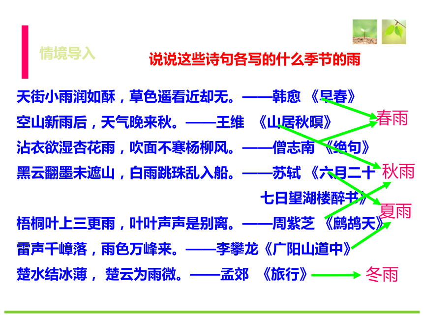 部编版七年级语文上册第3课《雨的四季》课件（共42张PPT）