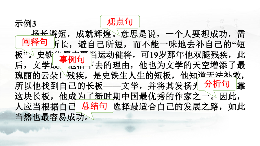 2024届高考语文复习：议论文主体段的写作 课件(共28张PPT)