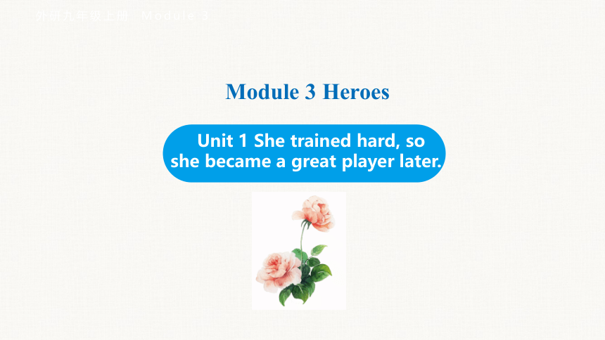 Module 3 Unit 1 She trained hard,so she became a great player later.课件(共29张PPT) 外研（新标准）版九年级上册