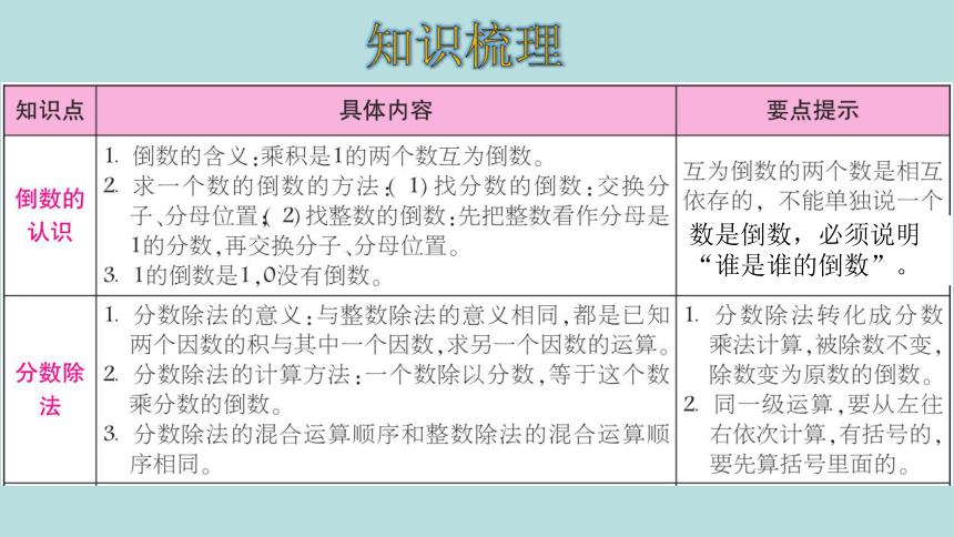 人教版数学六年级上册3. 分数除法  整理和复习 课件（21张ppt）