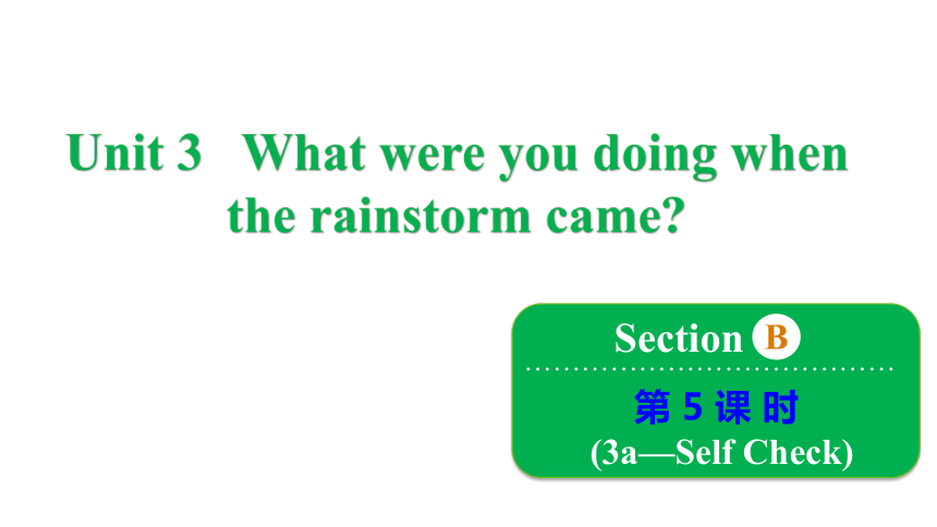 Unit 3 What were you doing when the rainstorm came? Section B 3a~Self Check 课件(共17张PPT) 2023-2024学年鲁