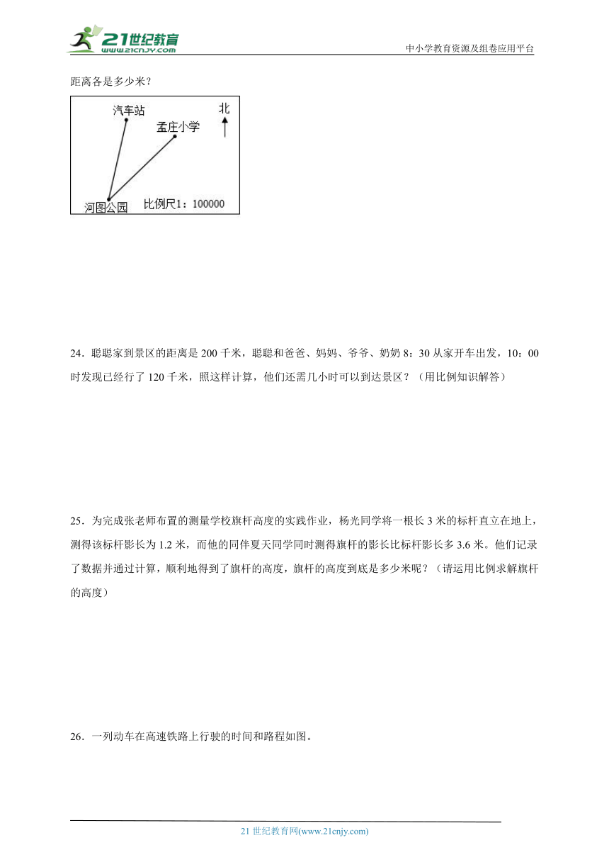 第4单元比例达标测试卷2023-2024学年数学六年级下册人教版（含答案）